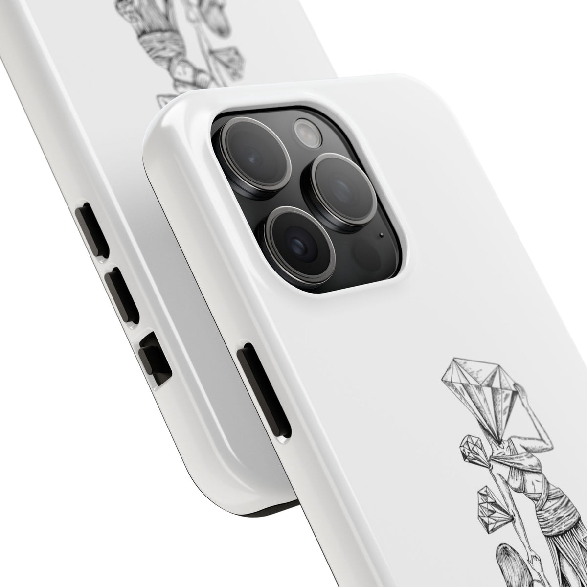 Diamond in the Rough( B&W) Sketch Tough Phone Cases