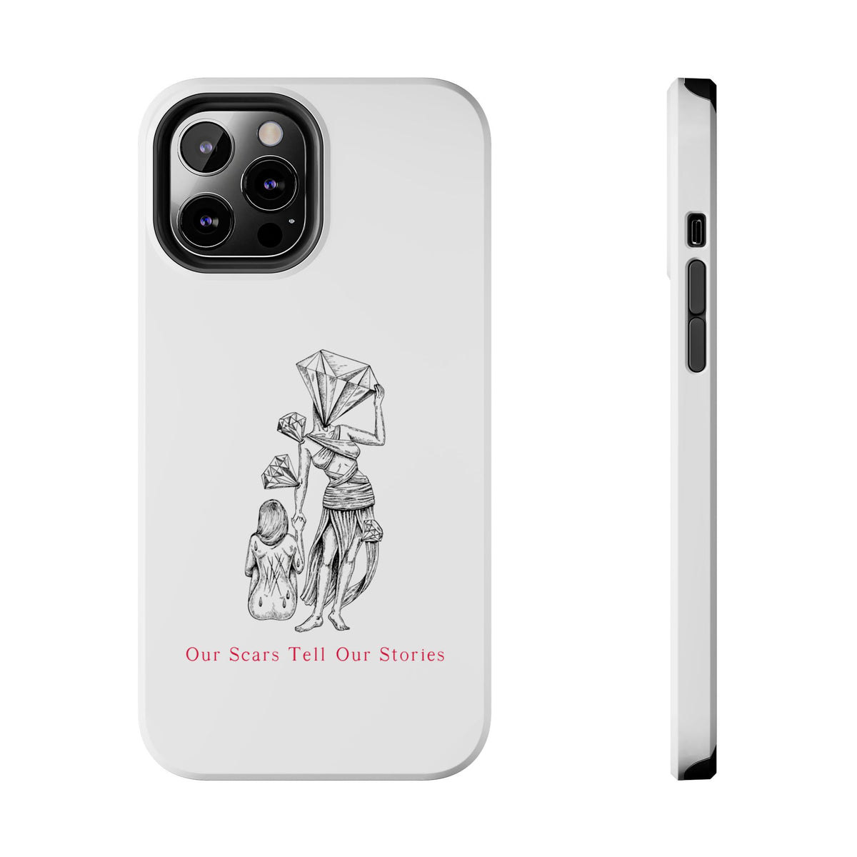 Diamond in the Rough( B&W) Sketch Tough Phone Cases