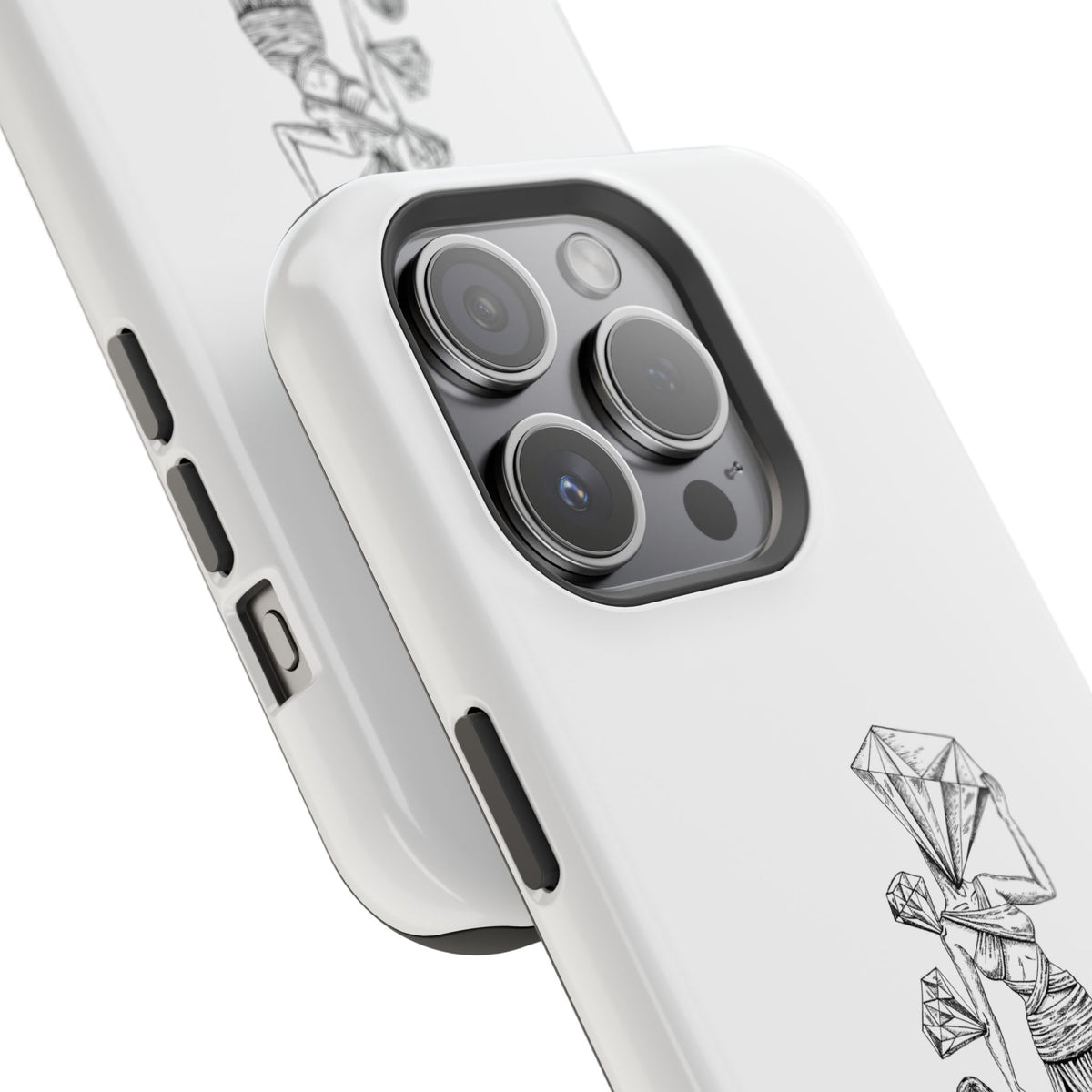 Diamond in the Rough (B&W) Impact-Resistant Cases