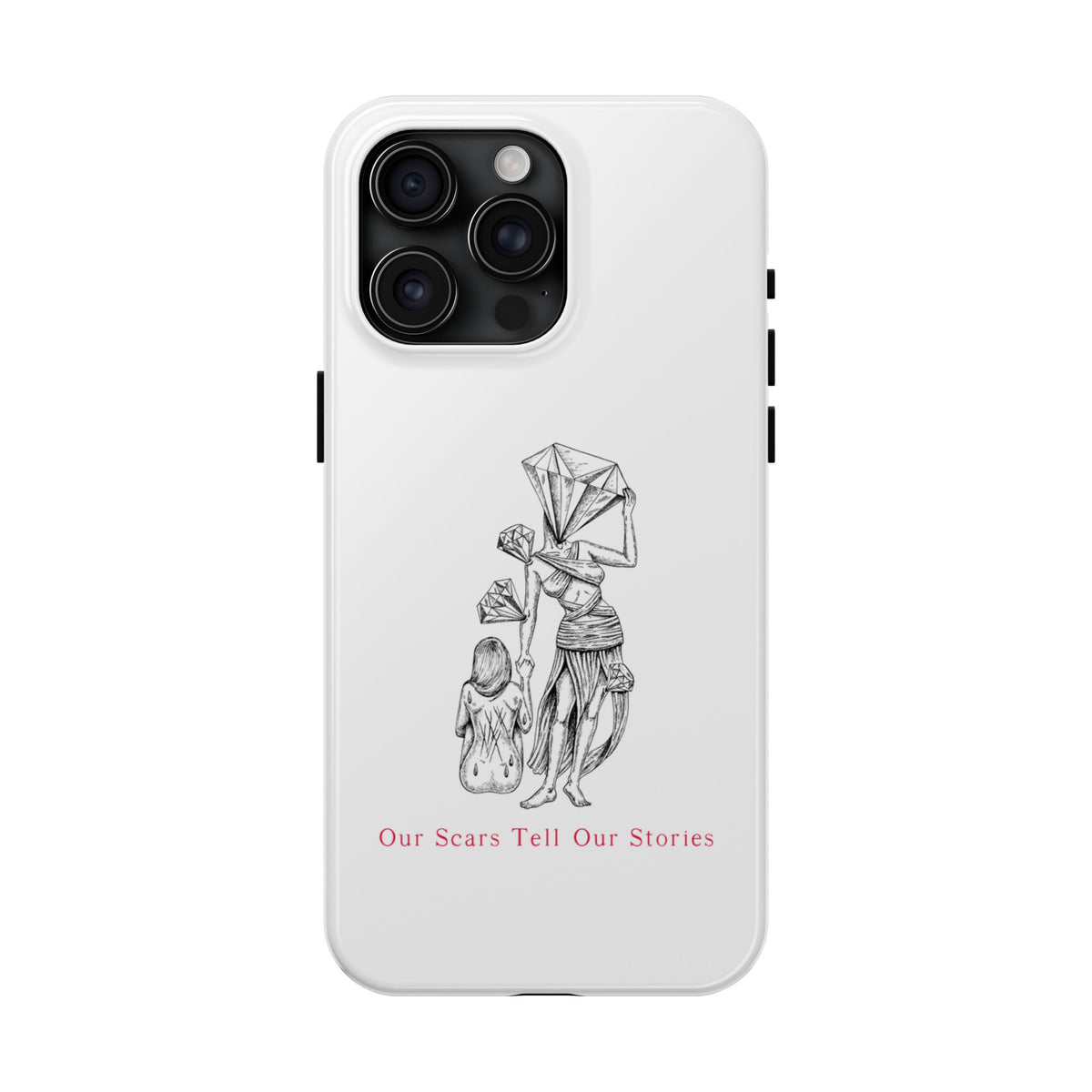 Diamond in the Rough( B&W) Sketch Tough Phone Cases