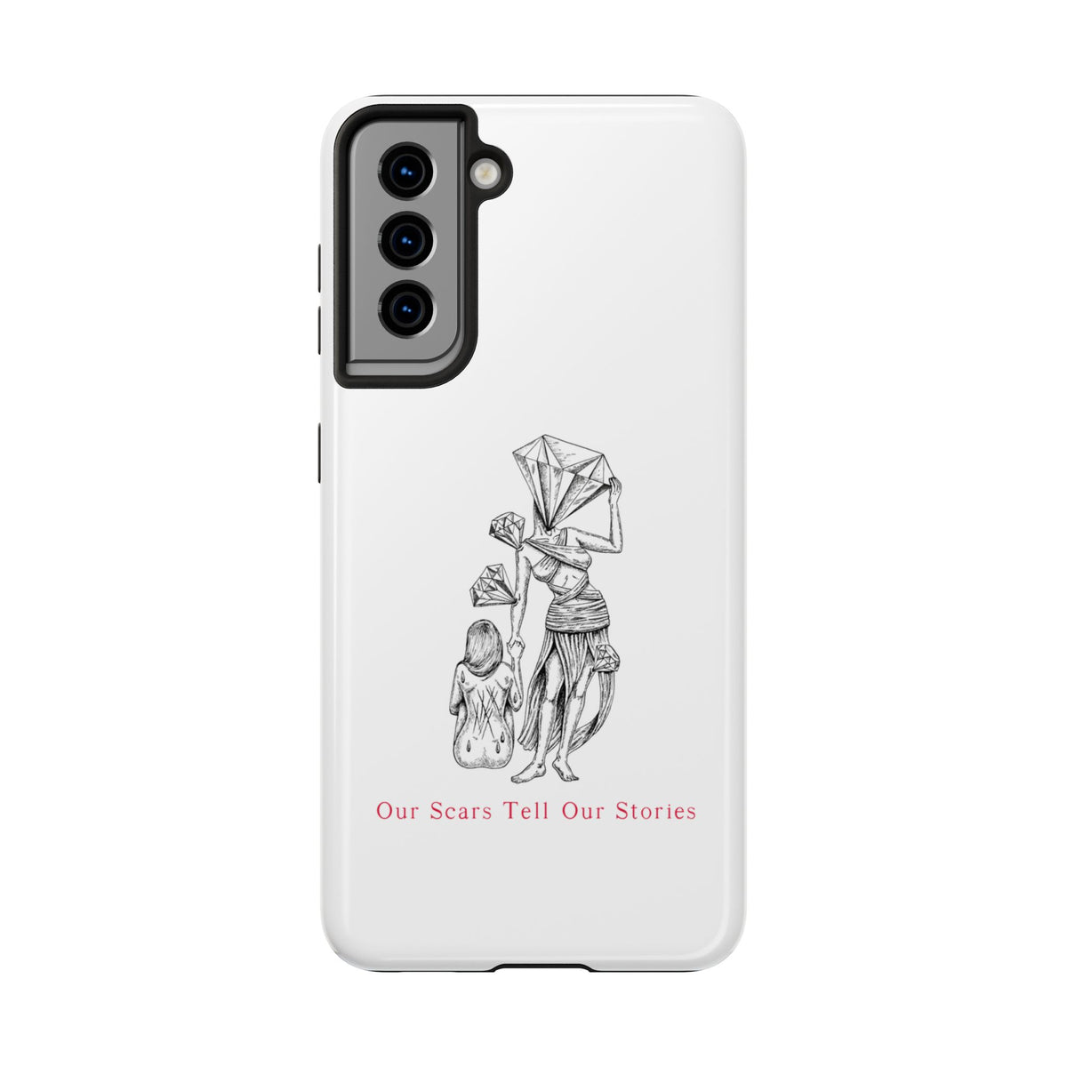 Diamond in the Rough( B&W) Sketch Tough Phone Cases