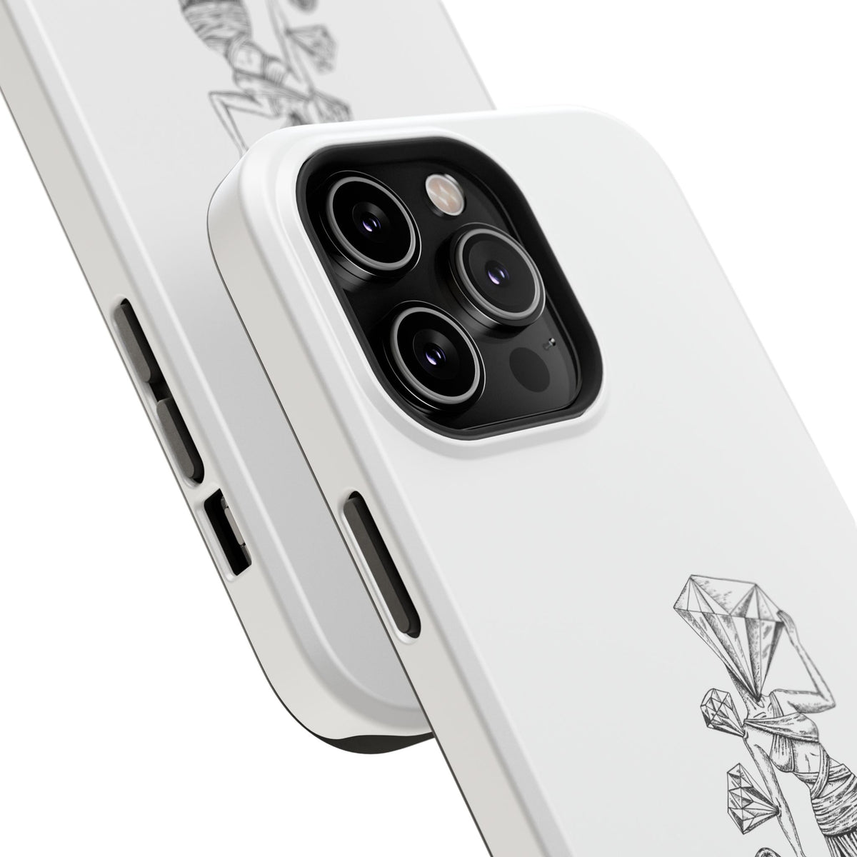 Diamond in the Rough (B&W) Impact-Resistant Cases