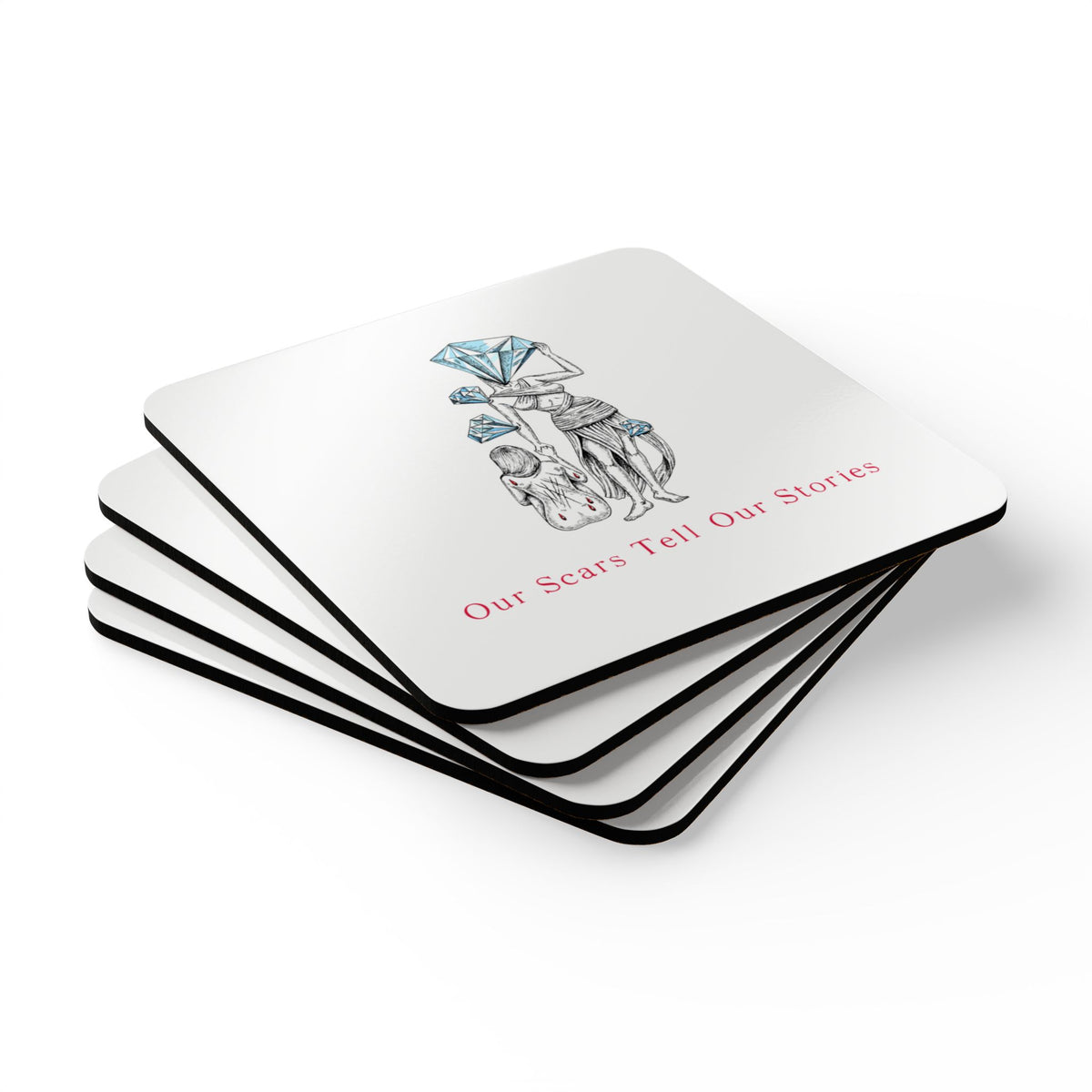 Diamond in the Rough-B&B Sketch Coaster Set