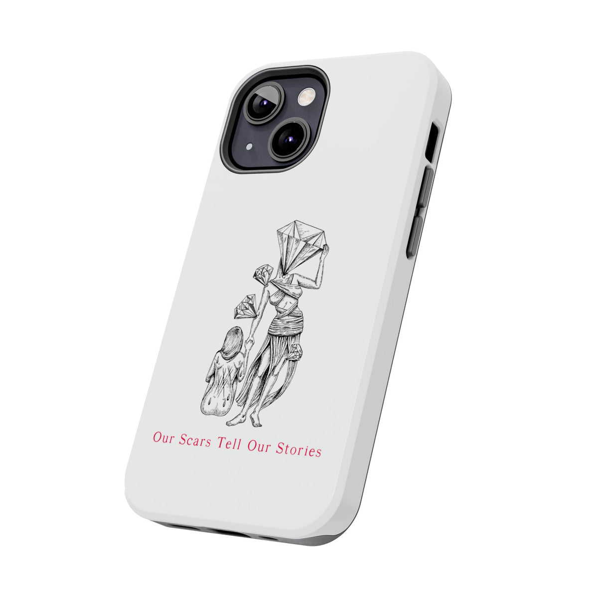 Diamond in the Rough( B&W) Sketch Tough Phone Cases