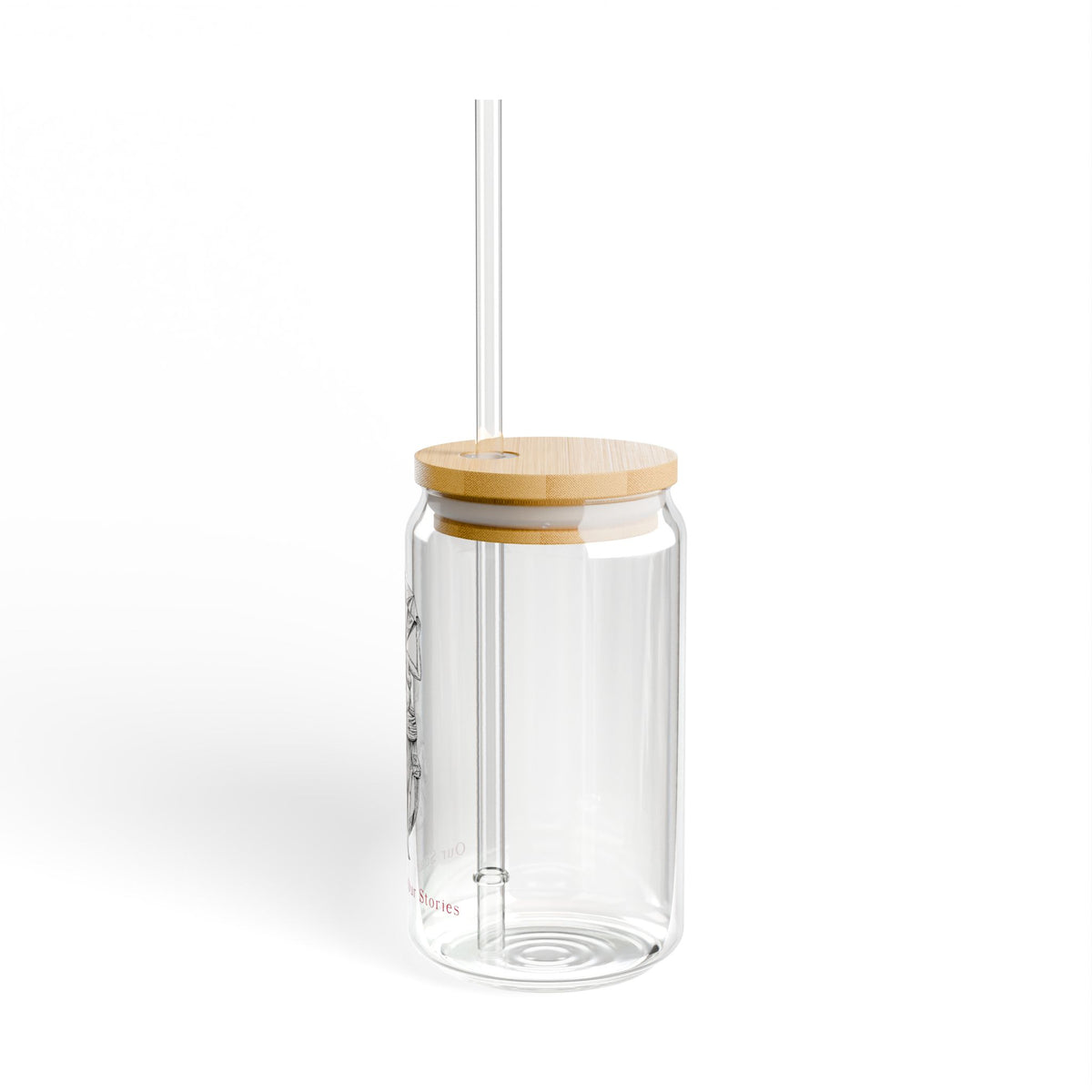 Diamond in the Rough-B&W Sketch Sipper Glass, 16oz