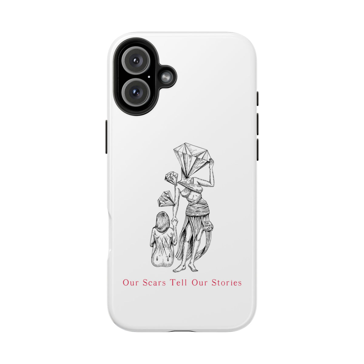 Diamond in the Rough( B&W) Sketch Tough Phone Cases