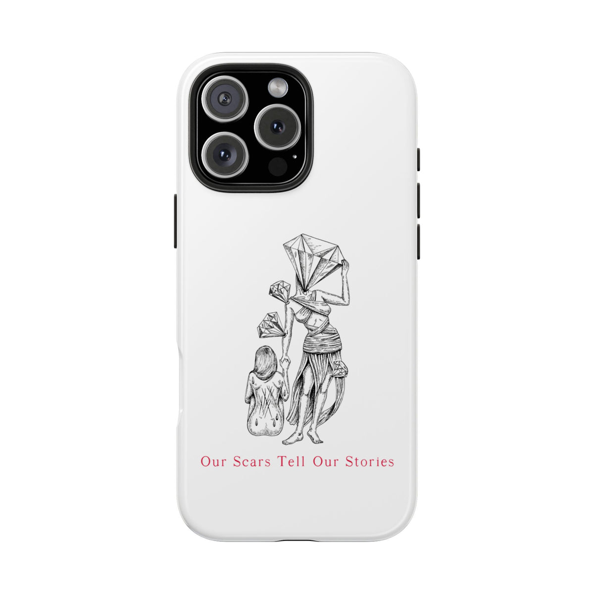 Diamond in the Rough( B&W) Sketch Tough Phone Cases