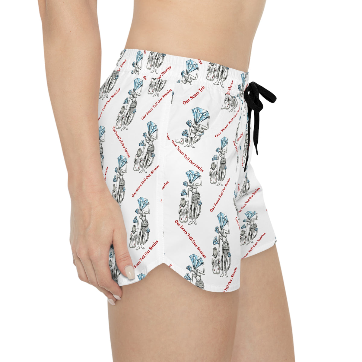 Diamond in the Rough- White women's Casual Short's