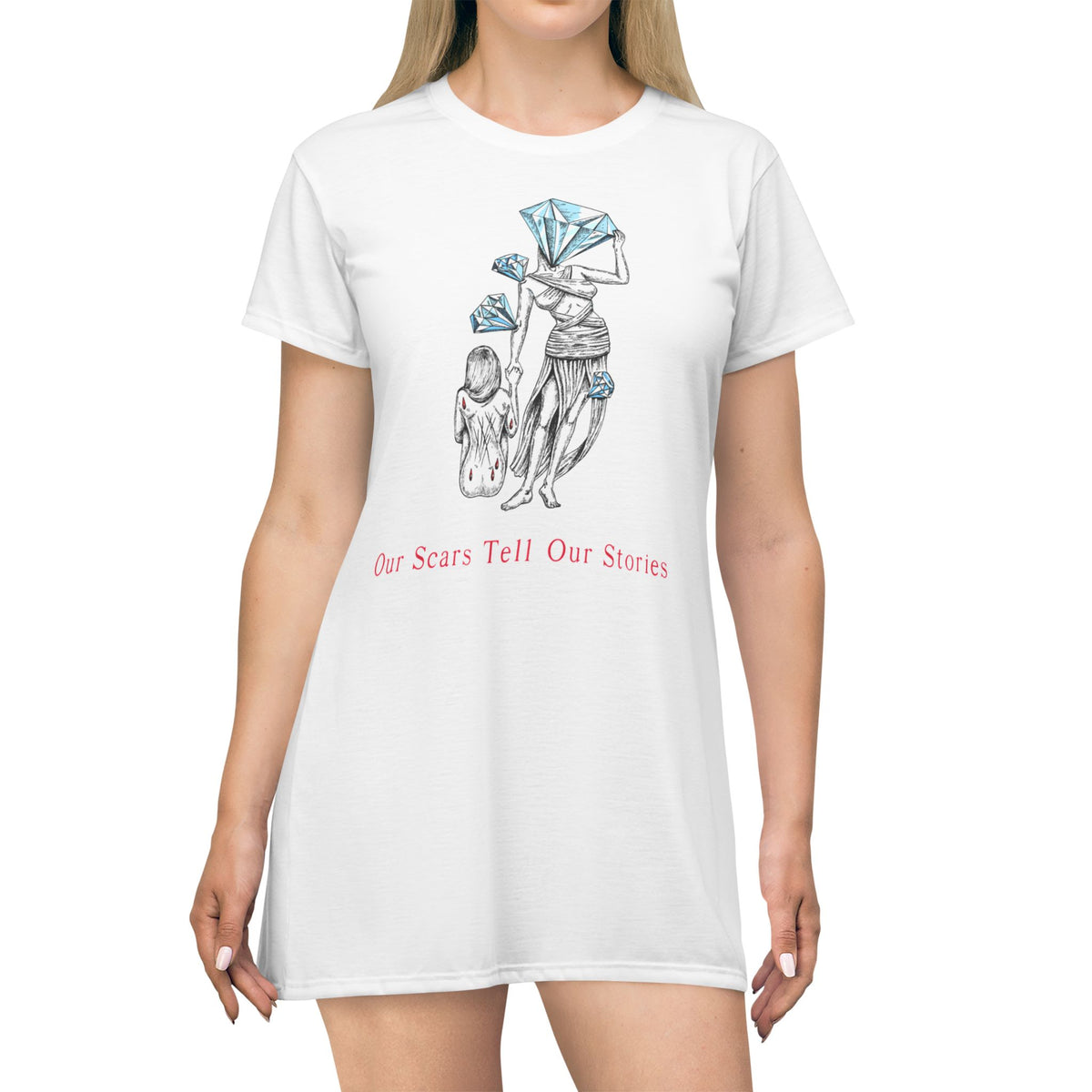 Diamond in the Rough B&B Sketch T-Shirt Dress