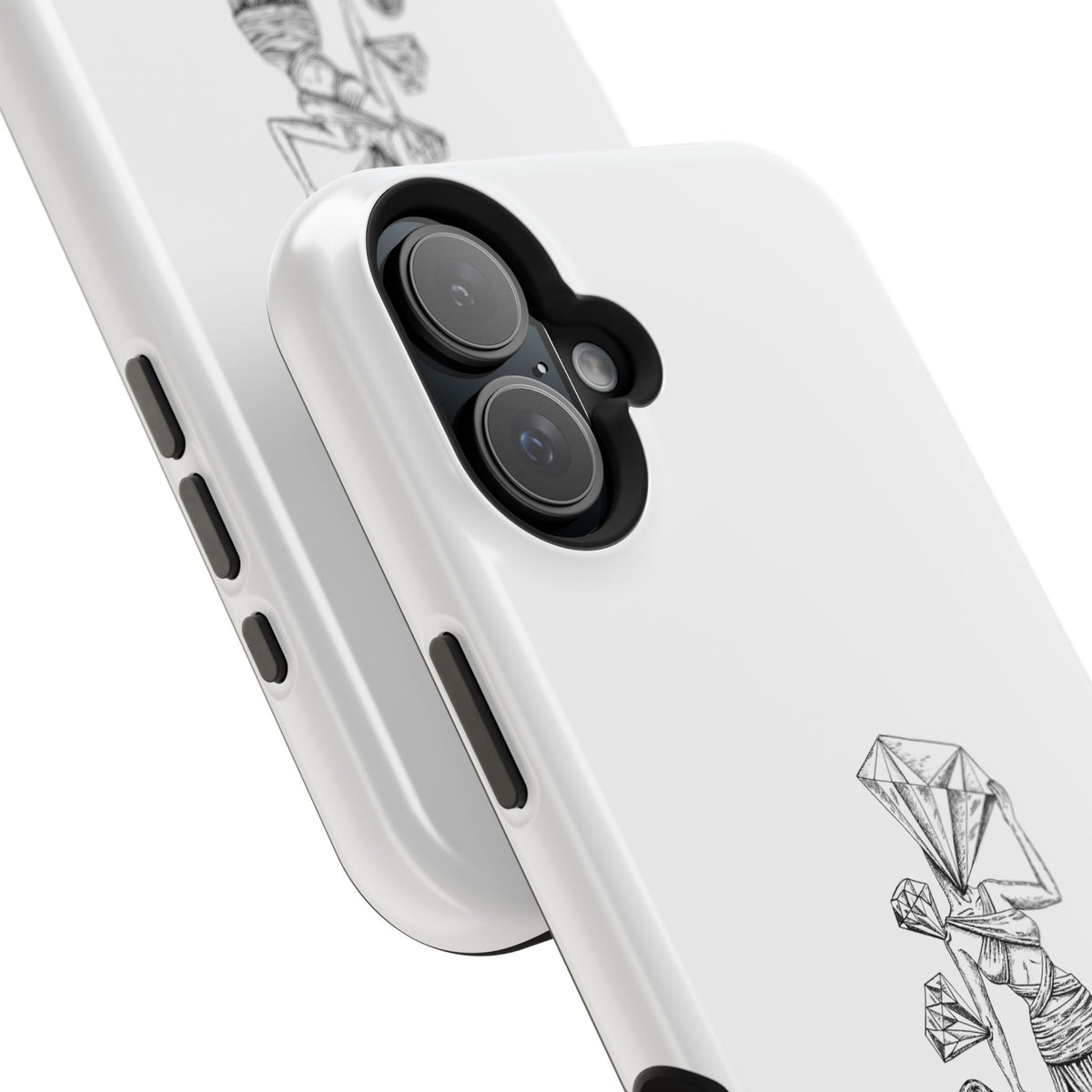 Diamond in the Rough (B&W) Impact-Resistant Cases