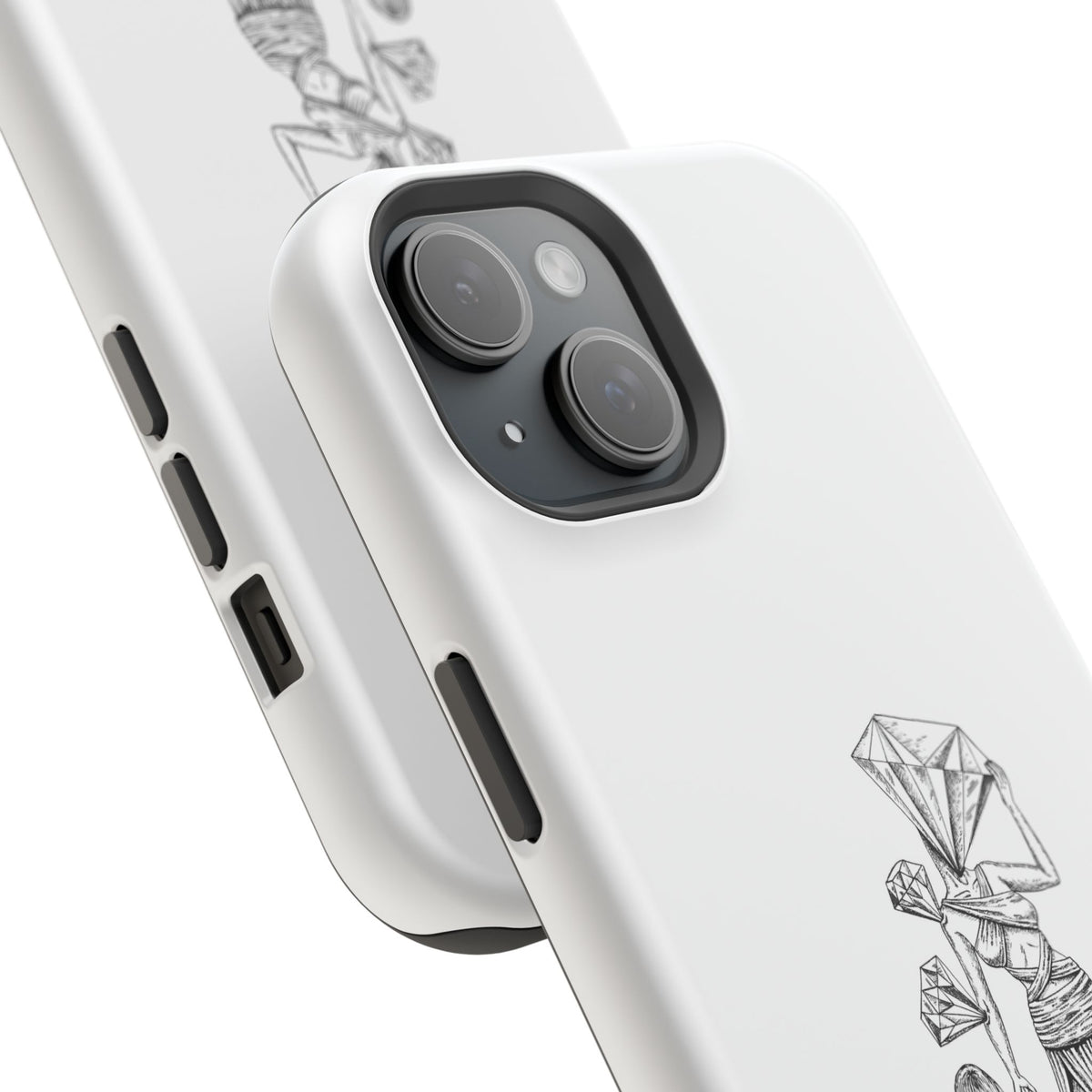 Diamond in the Rough (B&W) Impact-Resistant Cases
