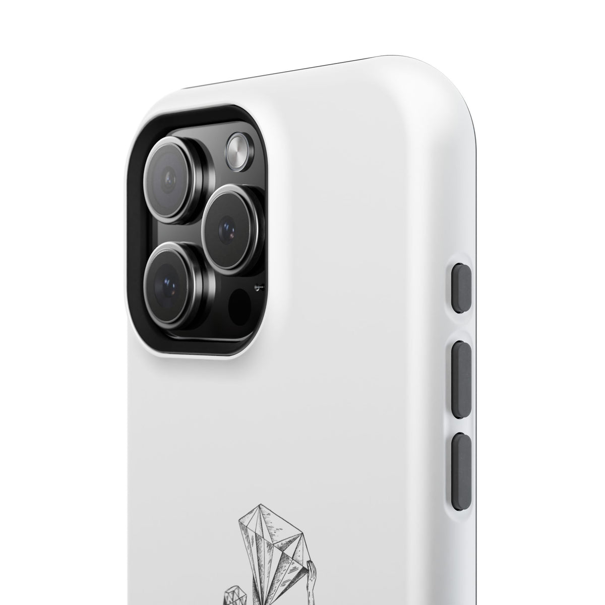 Diamond in the Rough (B&W) Impact-Resistant Cases