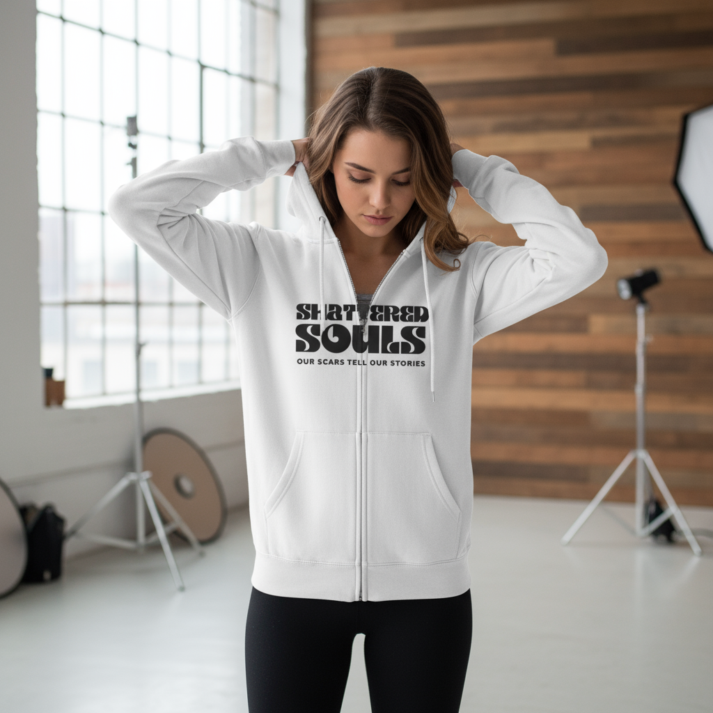 Shattered Souls Unisex Zip Hoodie