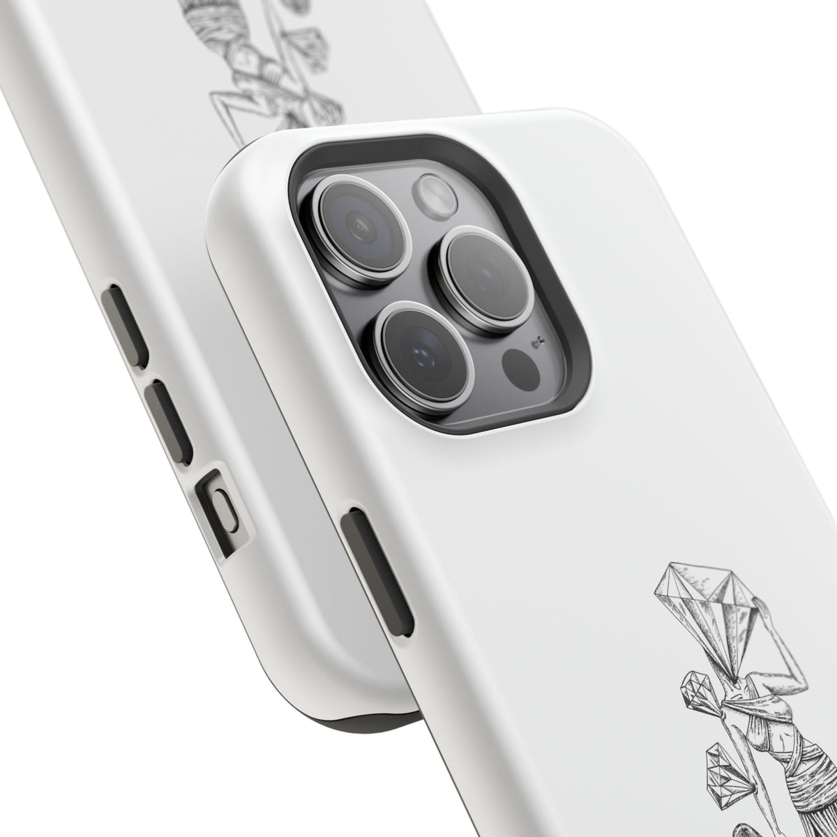 Diamond in the Rough (B&W) Impact-Resistant Cases