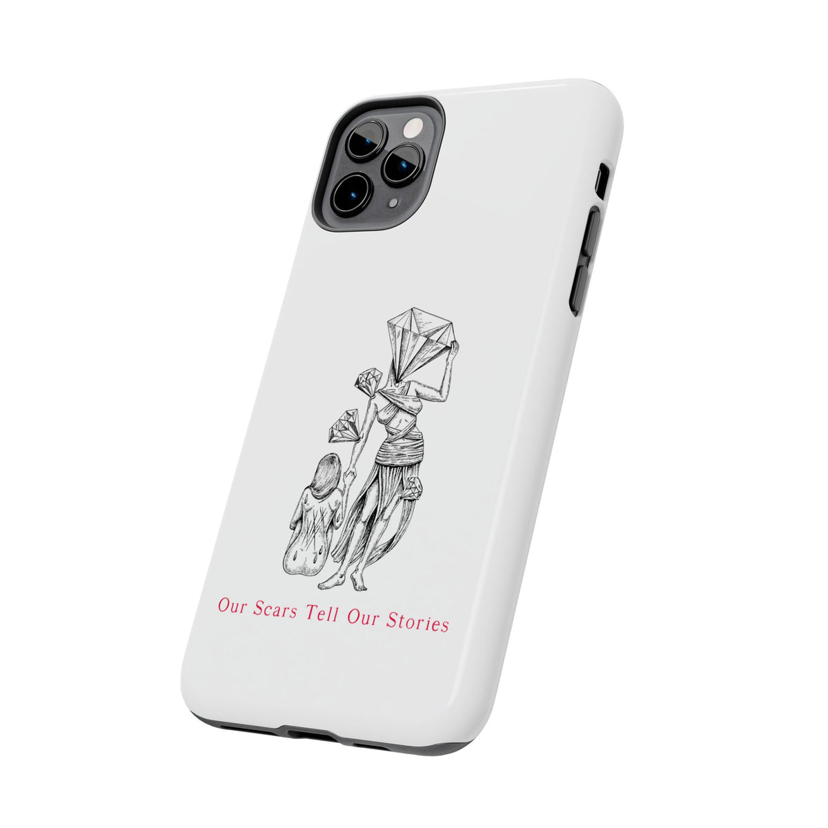 Diamond in the Rough( B&W) Sketch Tough Phone Cases