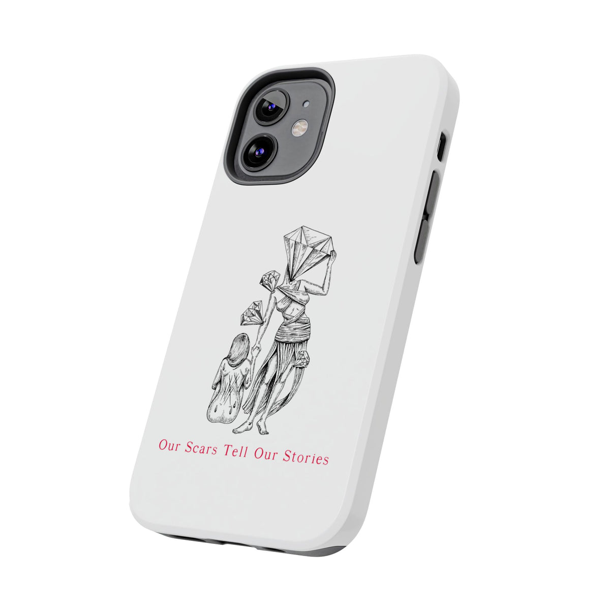 Diamond in the Rough( B&W) Sketch Tough Phone Cases