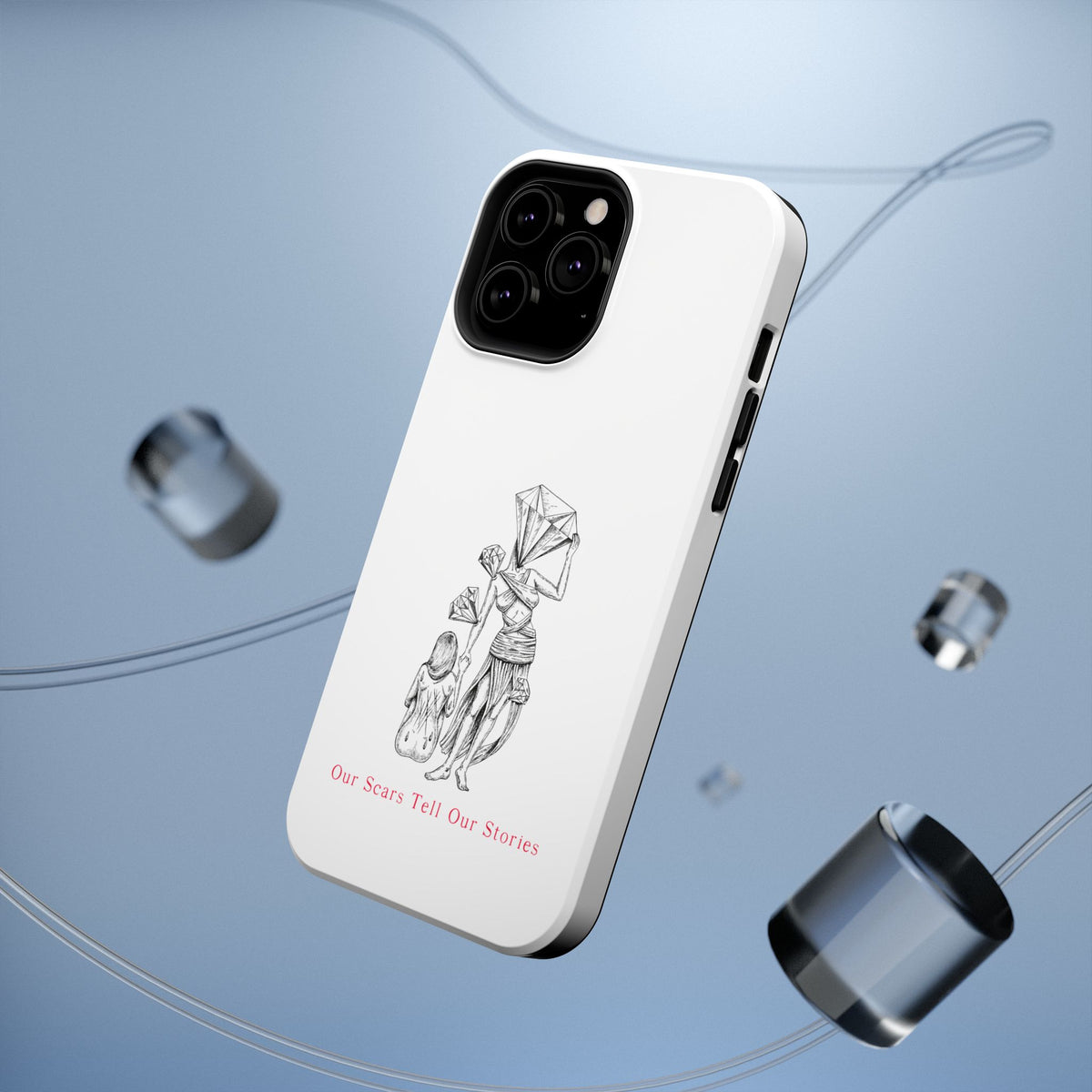 Diamond in the Rough (B&W) Impact-Resistant Cases