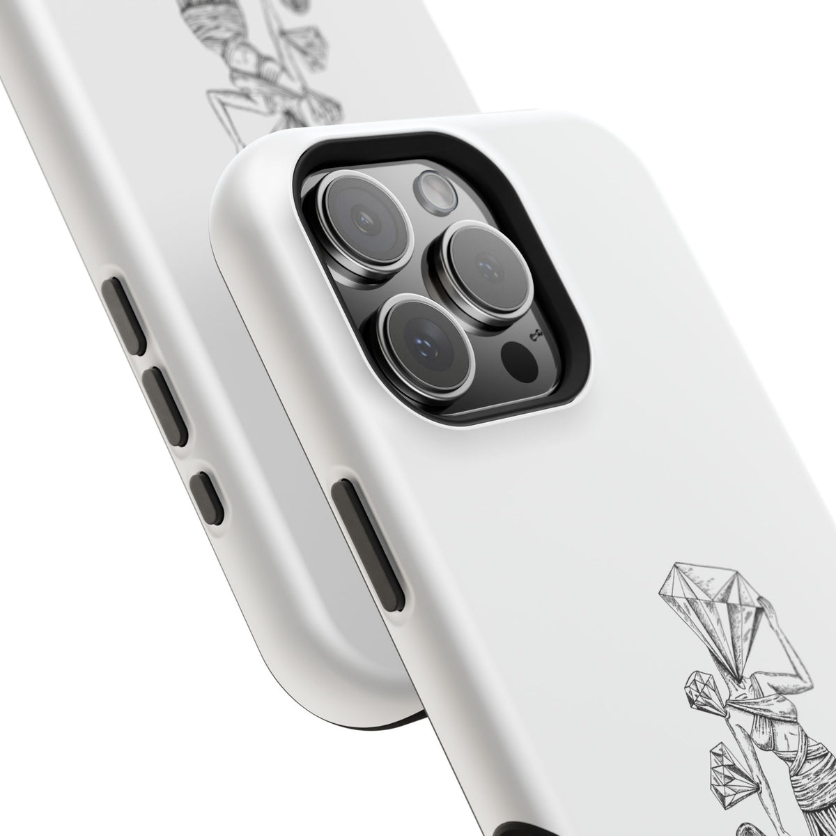 Diamond in the Rough (B&W) Impact-Resistant Cases