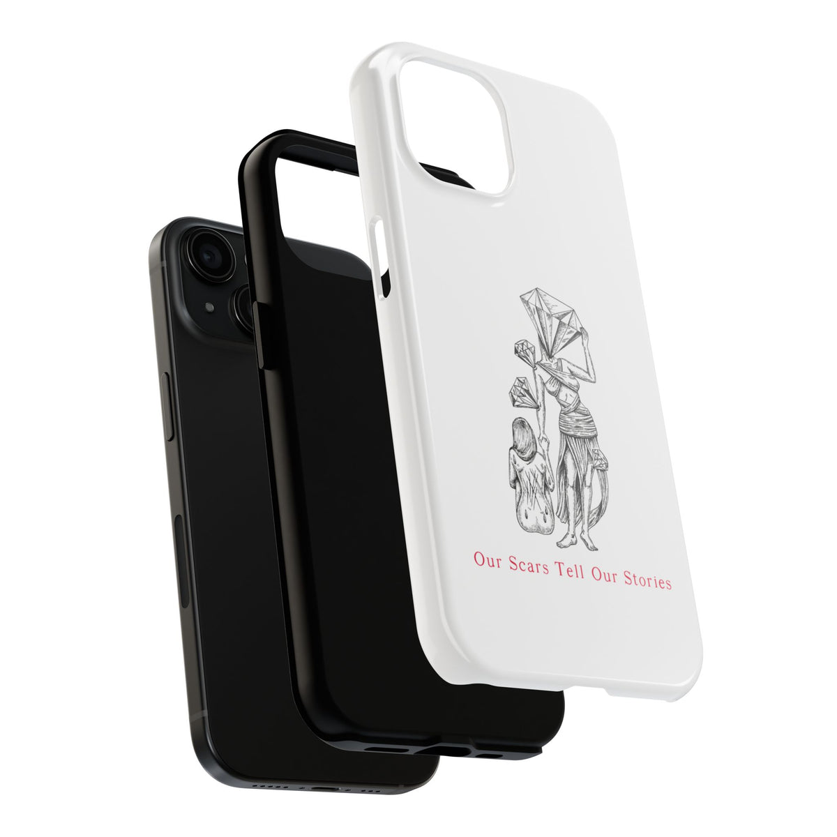 Diamond in the Rough( B&W) Sketch Tough Phone Cases