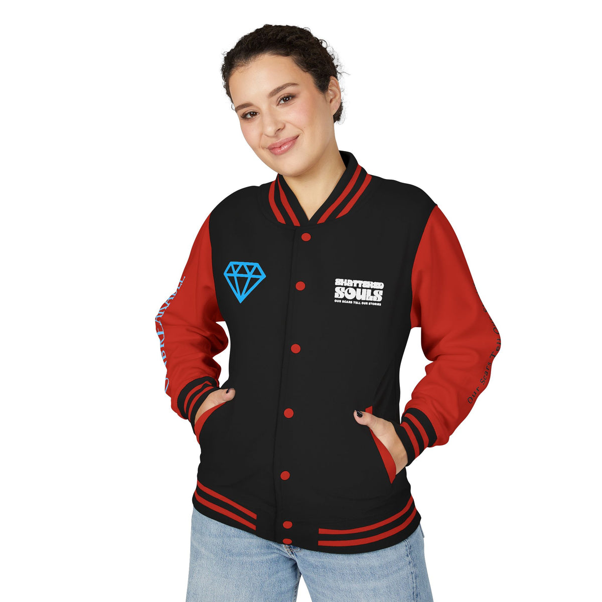 Diamond in the Rough-B&B Sketch Unisex Heavyweight Letterman Jacket