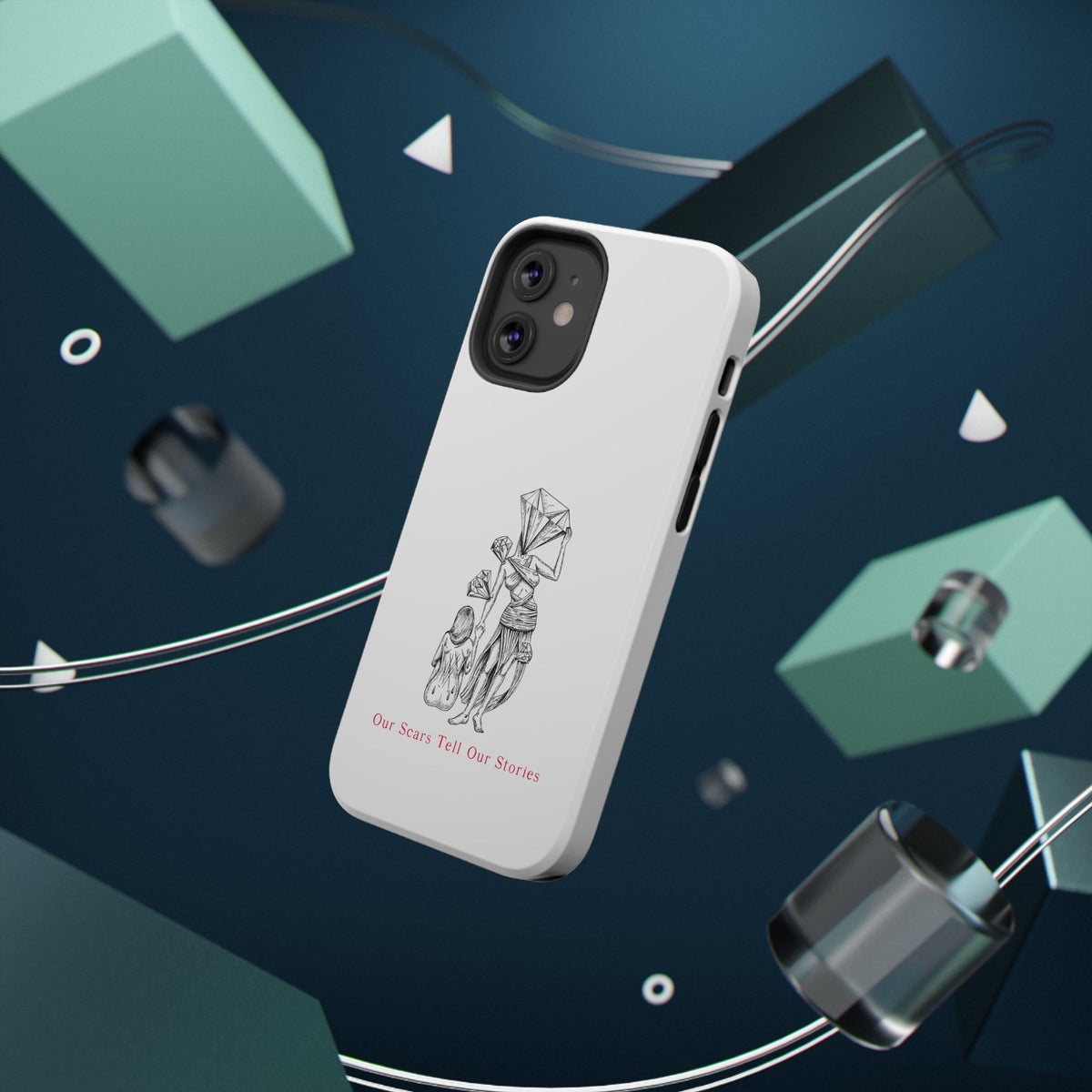 Diamond in the Rough (B&W) Impact-Resistant Cases