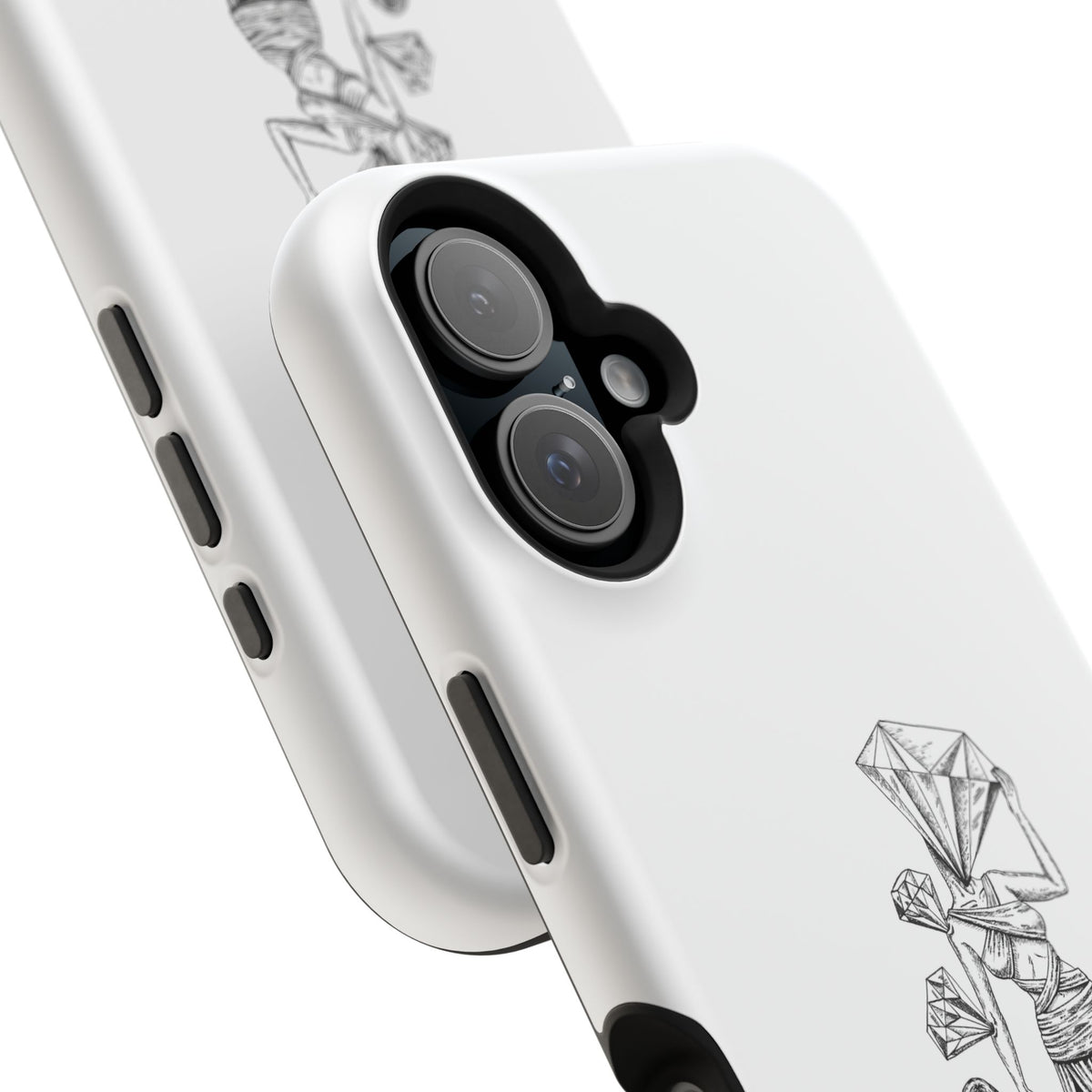 Diamond in the Rough (B&W) Impact-Resistant Cases
