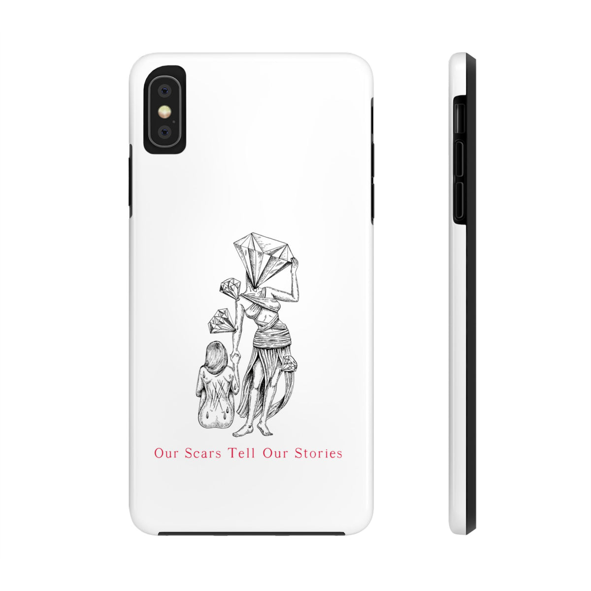 Diamond in the Rough( B&W) Sketch Tough Phone Cases