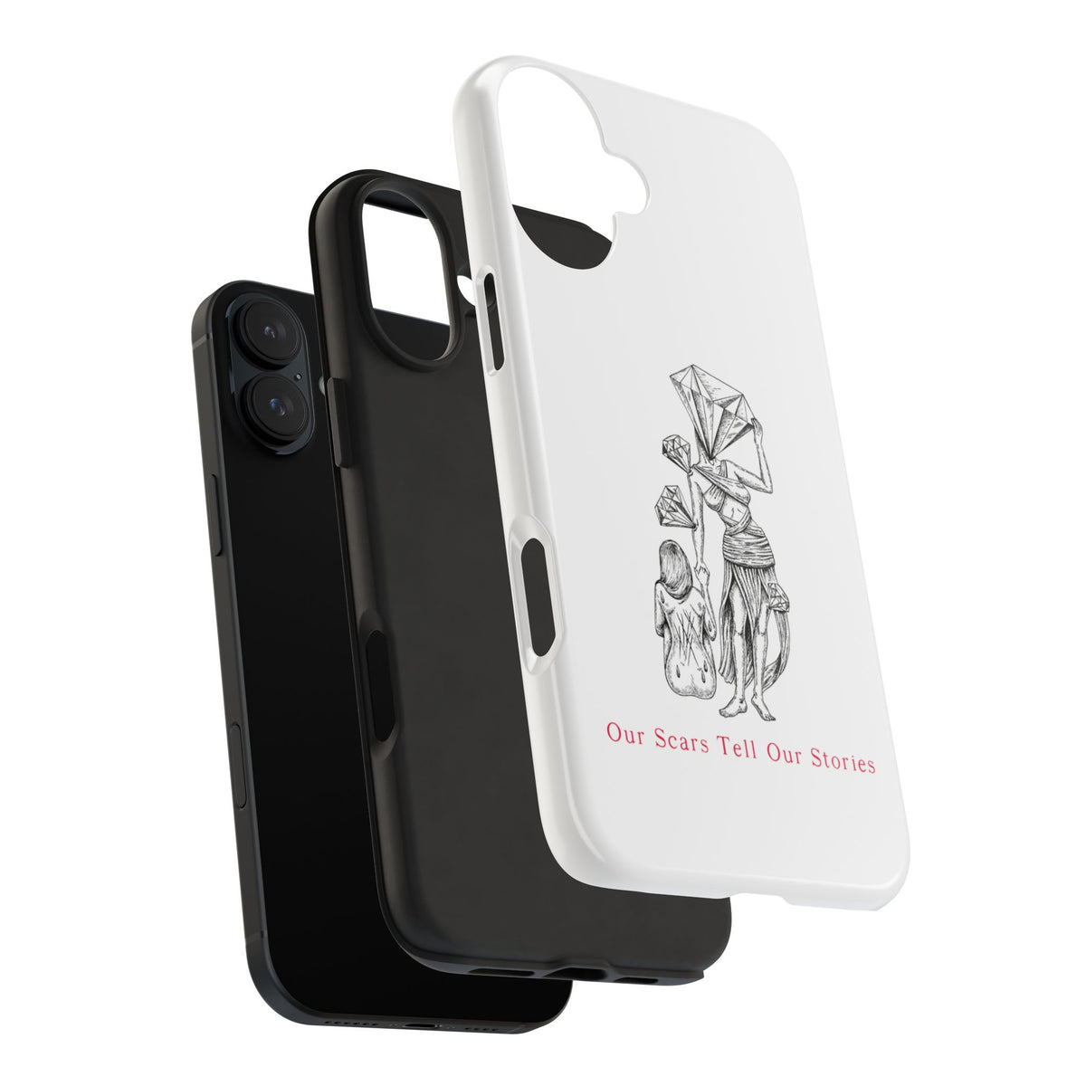 Diamond in the Rough( B&W) Sketch Tough Phone Cases