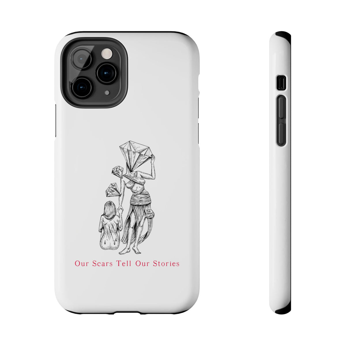 Diamond in the Rough( B&W) Sketch Tough Phone Cases