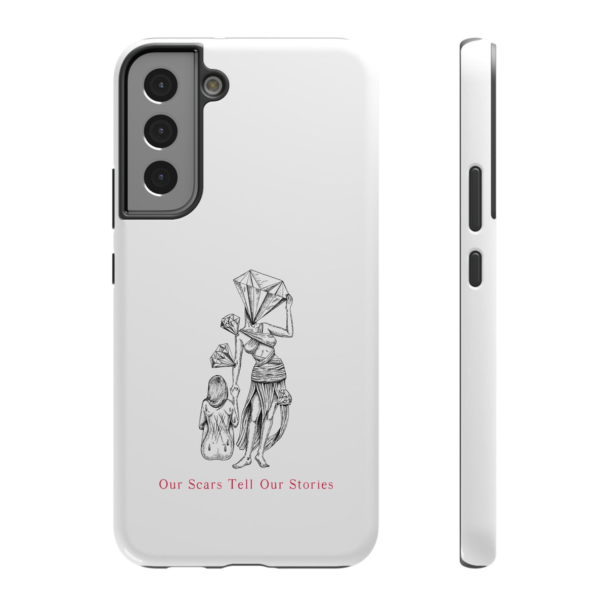 Diamond in the Rough (B&W) Impact-Resistant Cases