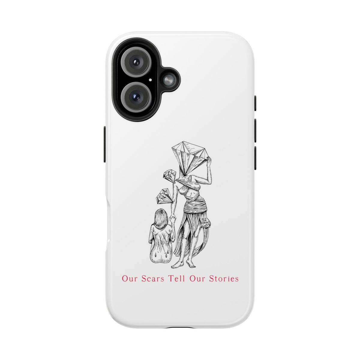 Diamond in the Rough( B&W) Sketch Tough Phone Cases
