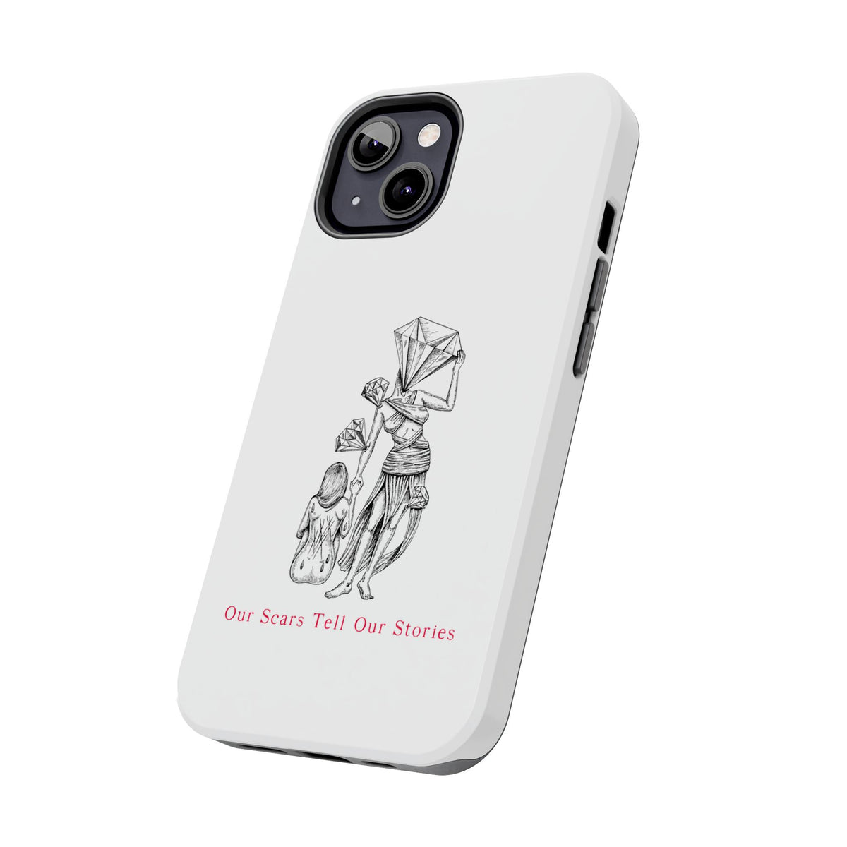 Diamond in the Rough( B&W) Sketch Tough Phone Cases