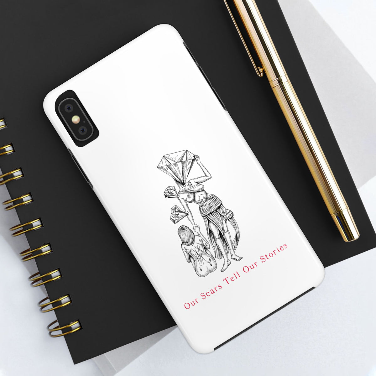 Diamond in the Rough( B&W) Sketch Tough Phone Cases
