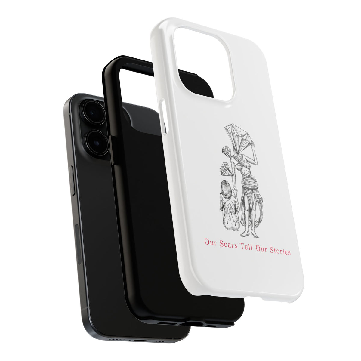 Diamond in the Rough( B&W) Sketch Tough Phone Cases