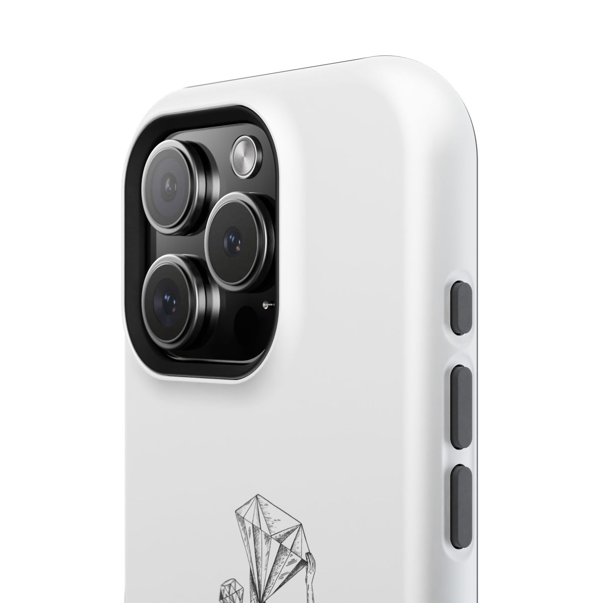 Diamond in the Rough (B&W) Impact-Resistant Cases