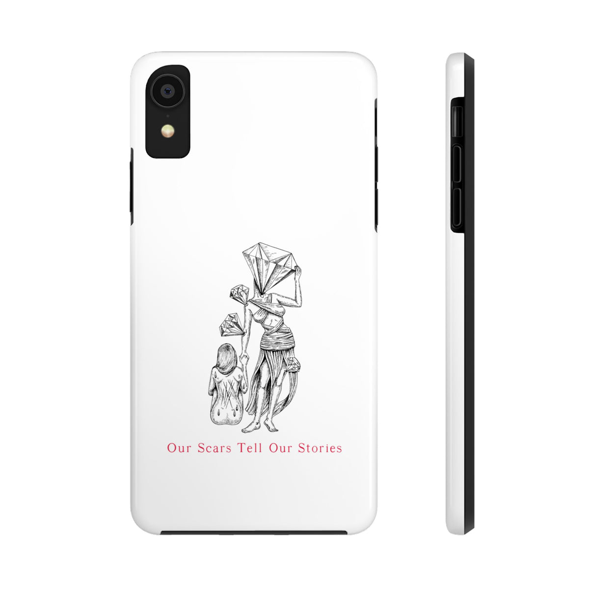 Diamond in the Rough( B&W) Sketch Tough Phone Cases