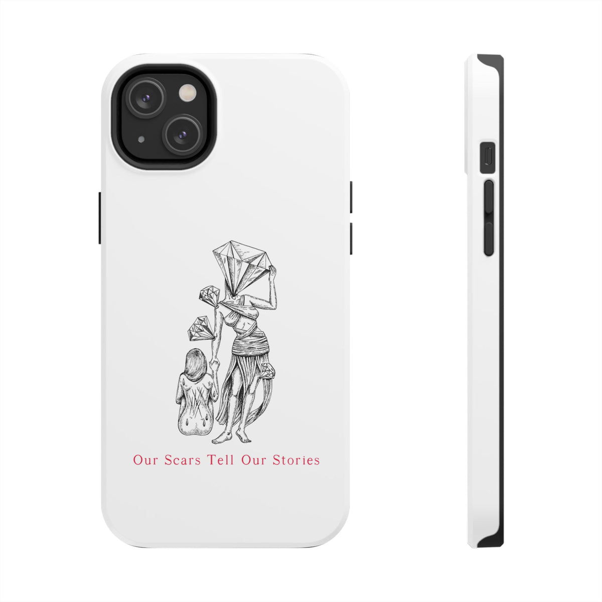 Diamond in the Rough( B&W) Sketch Tough Phone Cases
