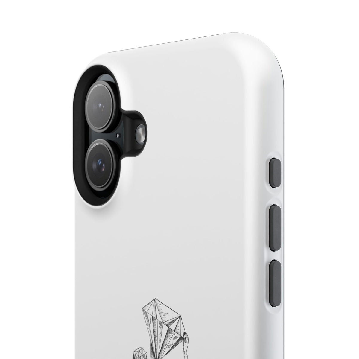 Diamond in the Rough (B&W) Impact-Resistant Cases