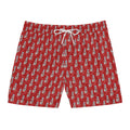 Diamond in the Rough- Red Men's Mid-Length Swim Shorts