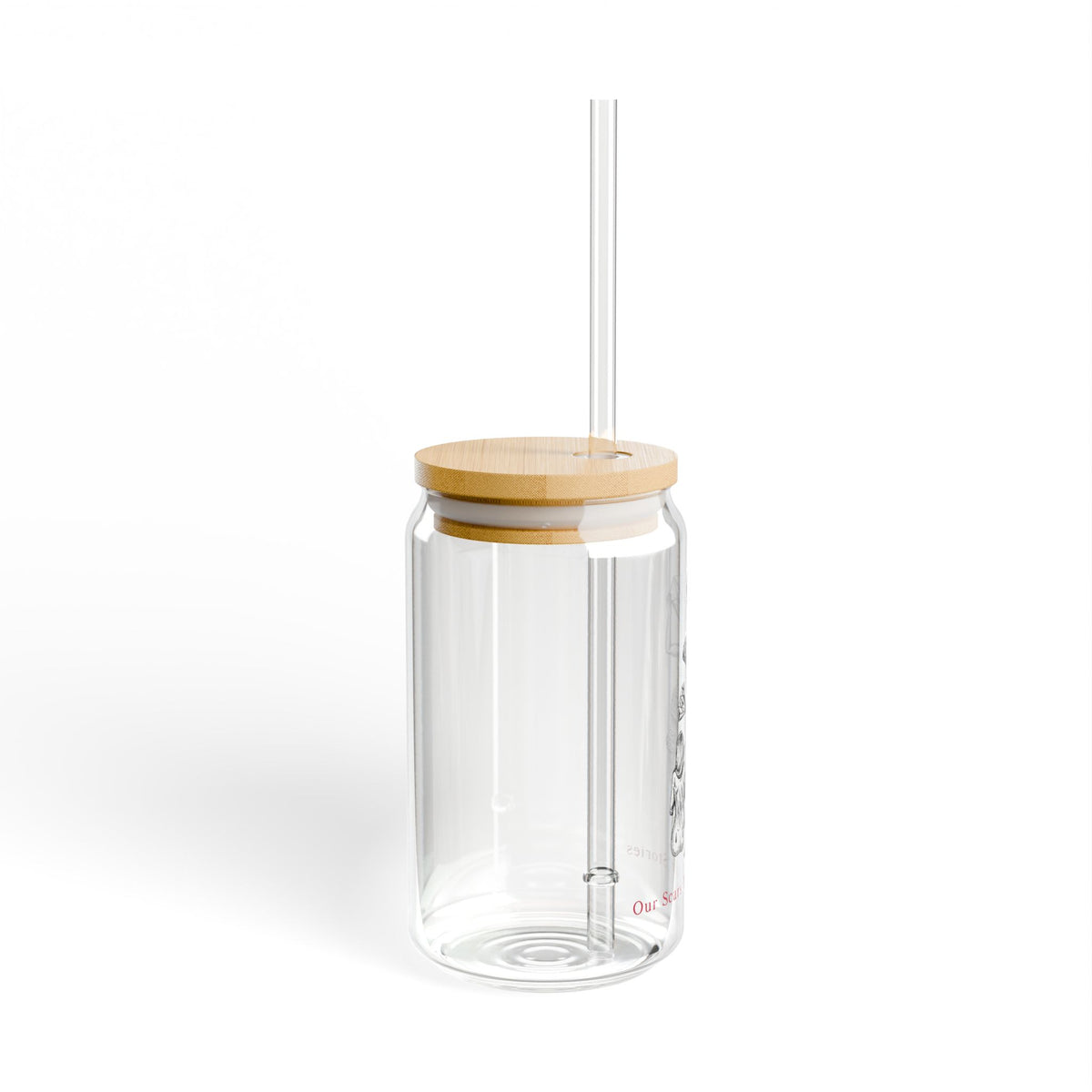 Diamond in the Rough-B&W Sketch Sipper Glass, 16oz