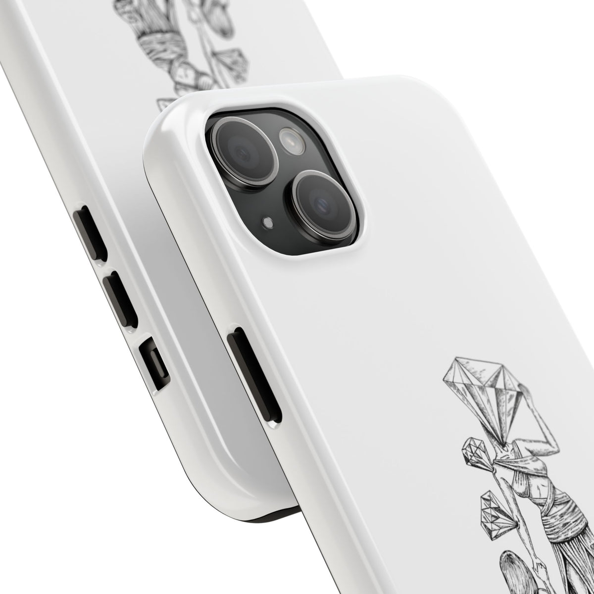 Diamond in the Rough( B&W) Sketch Tough Phone Cases