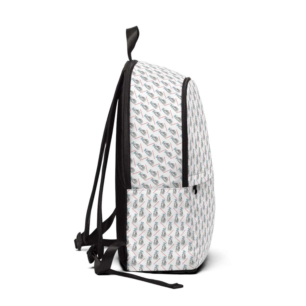 Diamond in the Rough-White Sketch Fabric Backpack