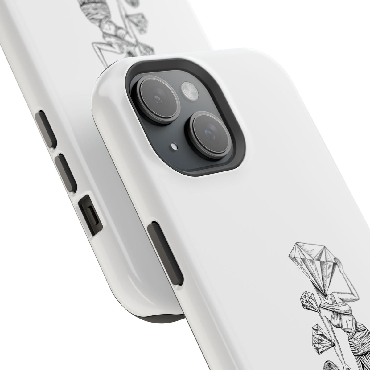 Diamond in the Rough (B&W) Impact-Resistant Cases