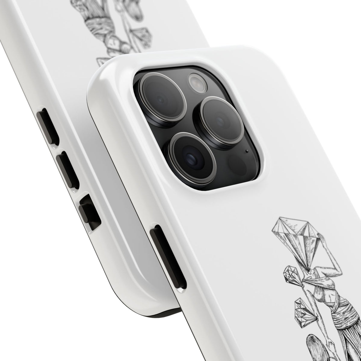 Diamond in the Rough( B&W) Sketch Tough Phone Cases