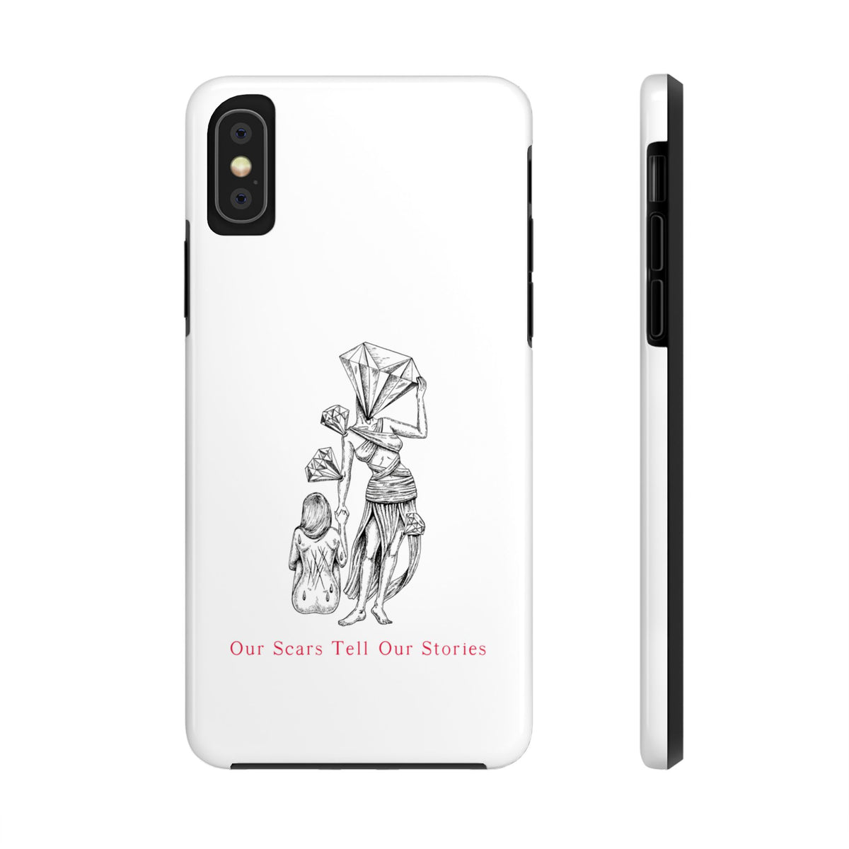 Diamond in the Rough( B&W) Sketch Tough Phone Cases