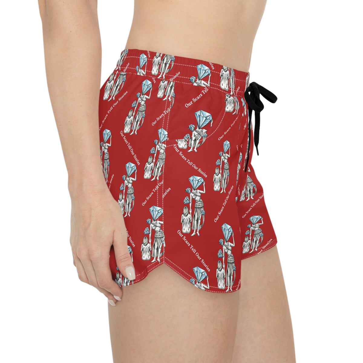 Diamond in the Rough-Red Women's Casual Shorts