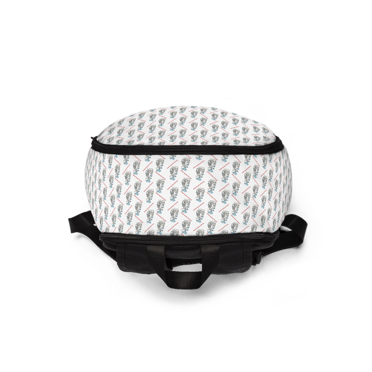 Diamond in the Rough-White Sketch Fabric Backpack