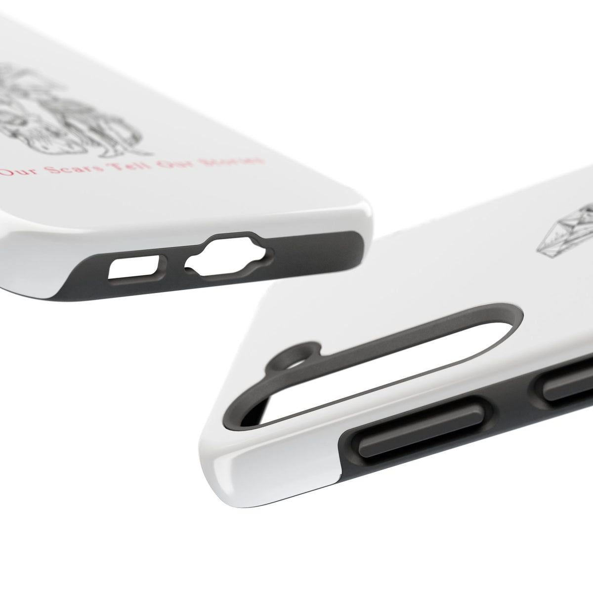 Diamond in the Rough( B&W) Sketch Tough Phone Cases