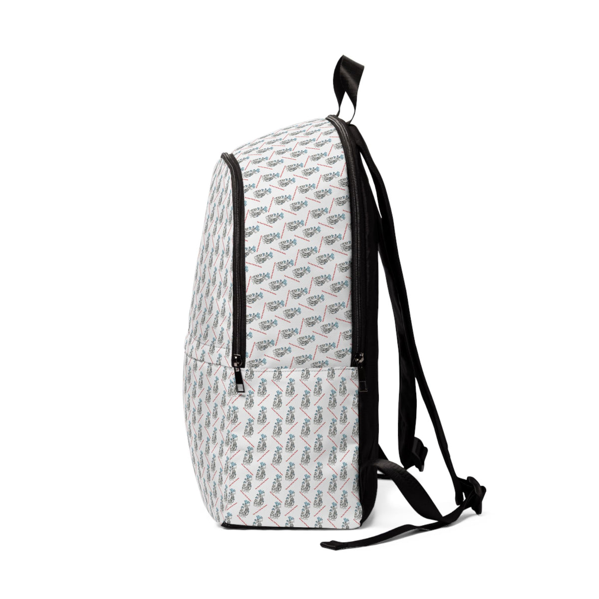 Diamond in the Rough-White Sketch Fabric Backpack