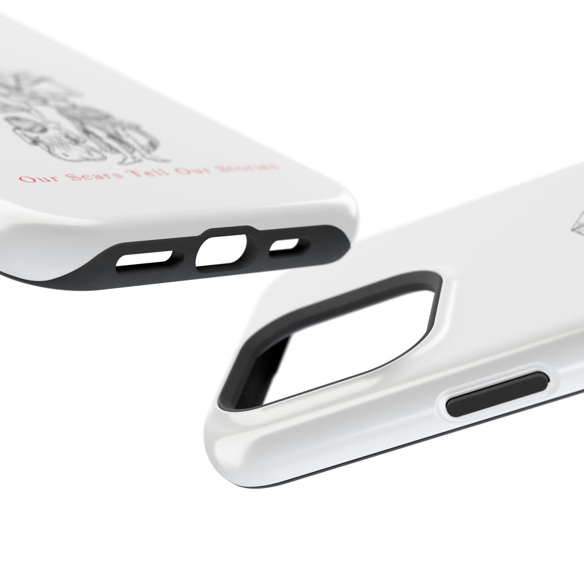 Diamond in the Rough (B&W) Impact-Resistant Cases